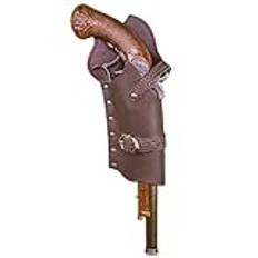 MDFCZXP Pirat Flintlås Hölster för Cosplay, Medeltida Steampunk Läder Pistol Hölster,Brown left,15cm