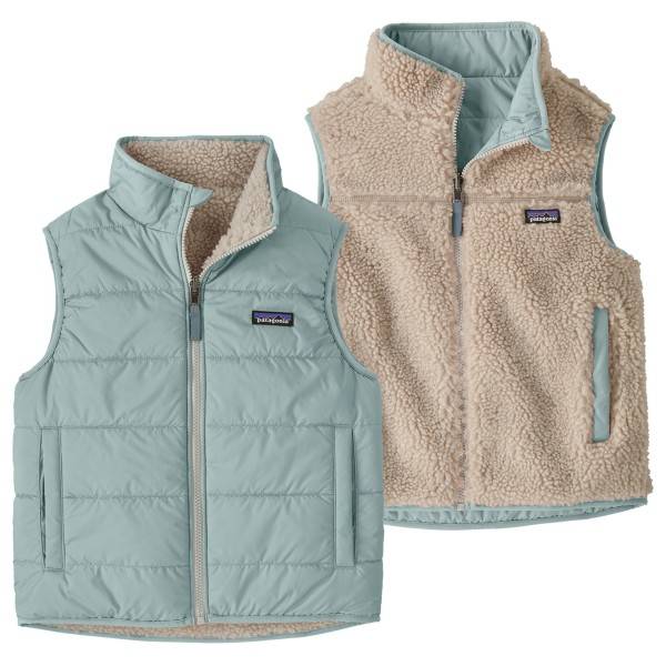 Patagonia Kid's Reversible Ready Freddy Vest Fleecevest Børn størrelse XL farve turkis