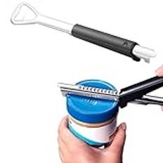 Burköppnare för svaga händer, burköppnare för seniorer med artrit, justerbar multifunktionell rostfritt stål burköppnare burklock, greppare, med flasköppnare kökstillbehör passar de flesta flaskor