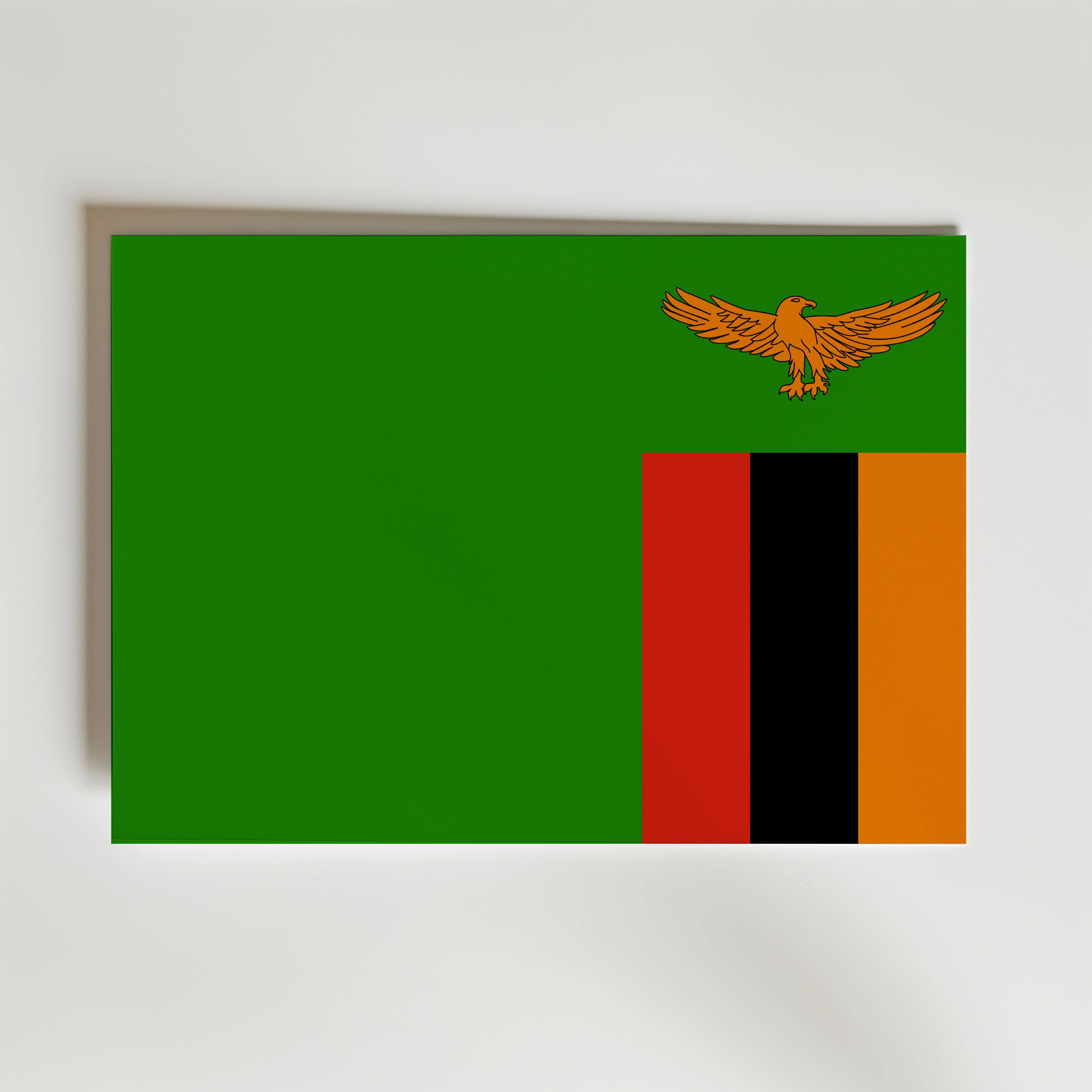 Zambia National Flag Poster - Poster 140x100 cm