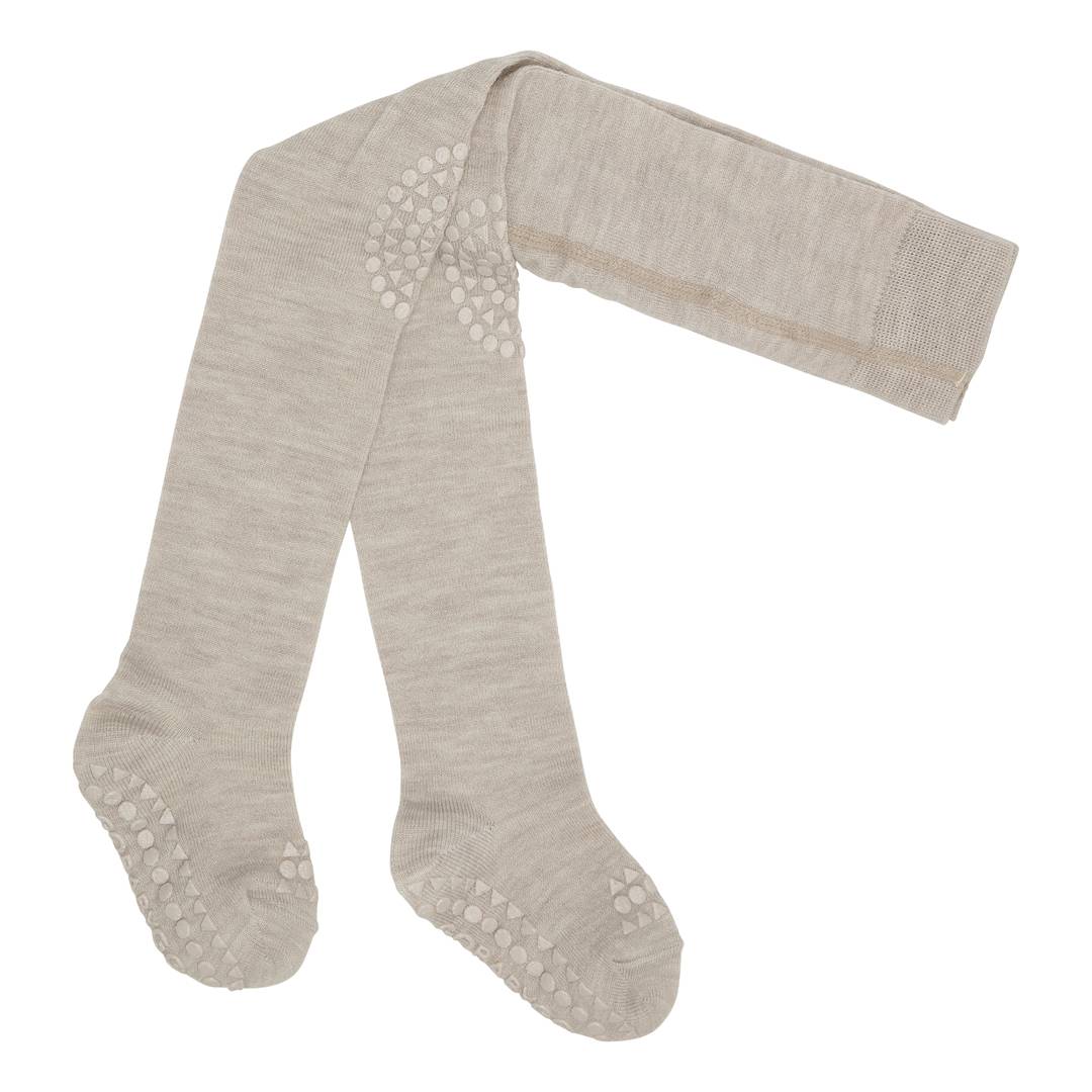 GoBabyGo - Kravle-strømpebukser - Merino uld - Sand 12-18 mdr..
