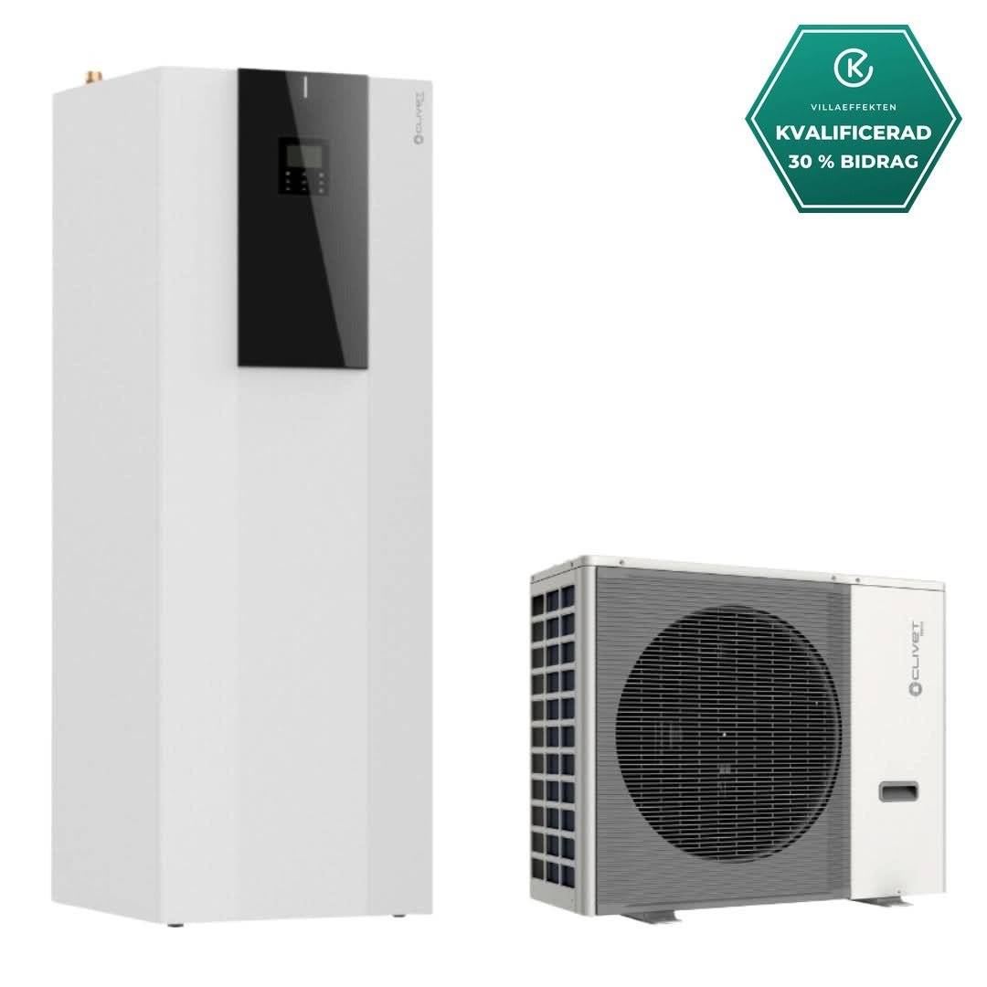 Clivet Sphera 12.1kW EVO 2.0 Tower 250L luft-vattenvärmepump