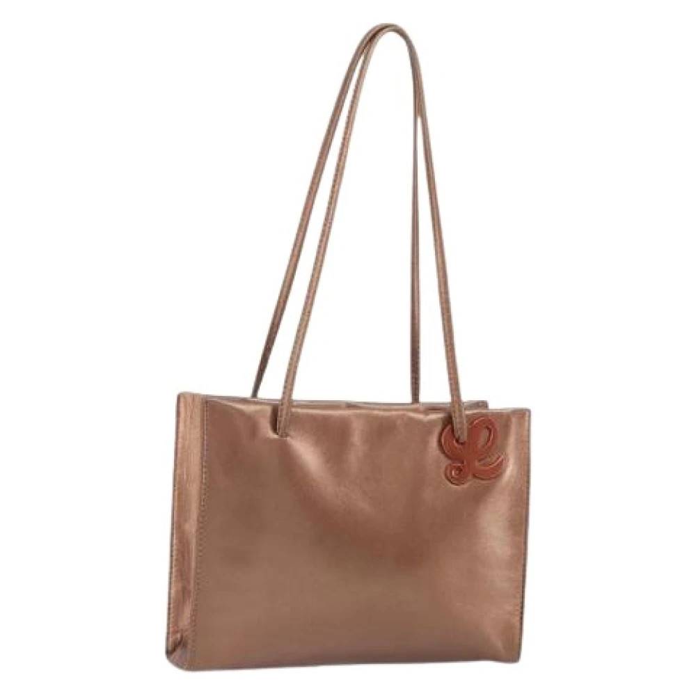 Loewe Pre-owned Pre-owned Læder Skuldertaske - Vintage - Dame - Brun - ONE SIZE - Uld