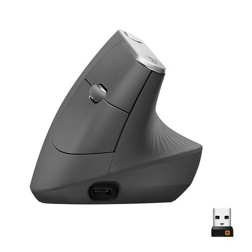 Logitech MX VERTICAL Ergonomisk trådløs mus, grafit