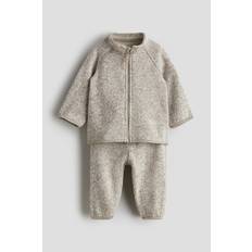 Baby - Beige 2-delt sæt i fleece - Size: 86 (12-18M) - H&M