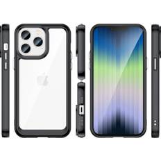Hurtel Outer Space Case iPhone 14 Pro Max rigid case with gel frame black