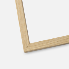 Ramme Edsbyn Eg 42x59,4 cm (A2) - Passepartout Hvid 25x38 cm
