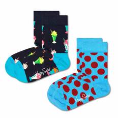 Kids Milkshake Sock 2-Pack Junior, Blå/Navy, 0-12 månader