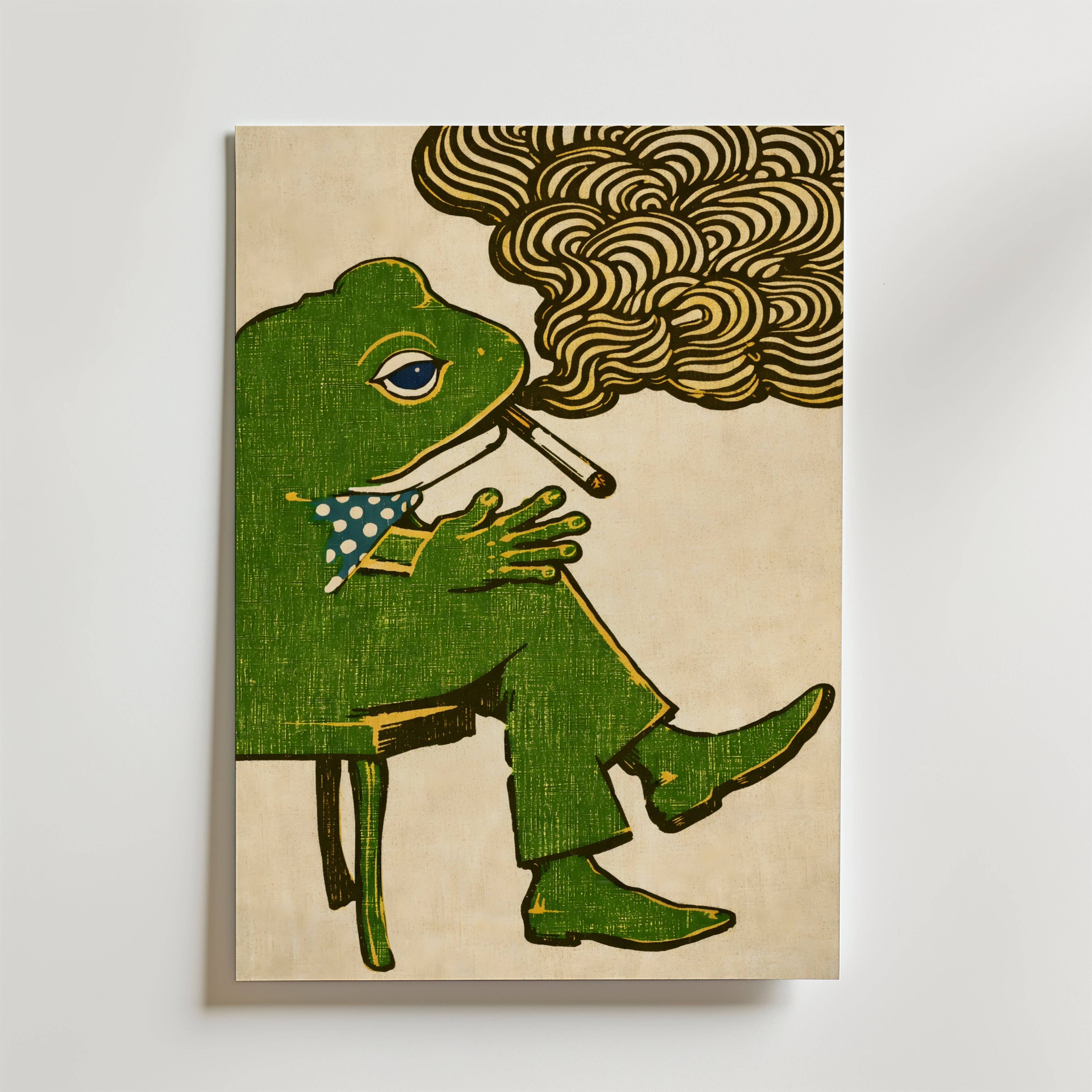 Dapper Frog Poster - Fine Art Poster 50x70 cm Utan passepartout