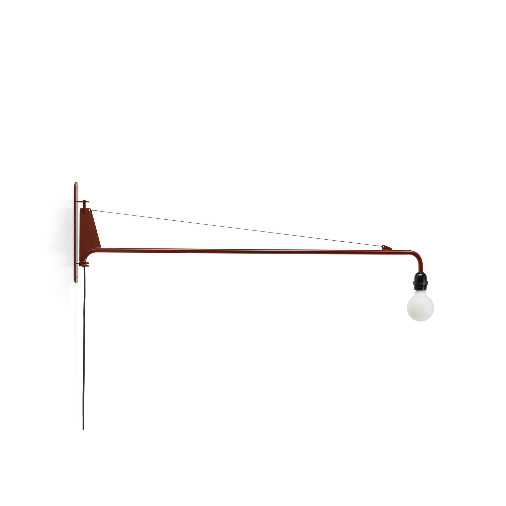 Vitra - Petite Potence vägglampa Japanese Red - Vägglampor - Jean Prouvé - Röd - Metall