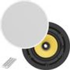 VISION Professional Pair Active 6.5" Ceiling Speakers - LIFETIME WARRANTY - 2 x 35w (RMS) - switch between modes: standalone pair, or multi-pair system - RS-232 - Bluetooth (renameable, set pin), minijack in
