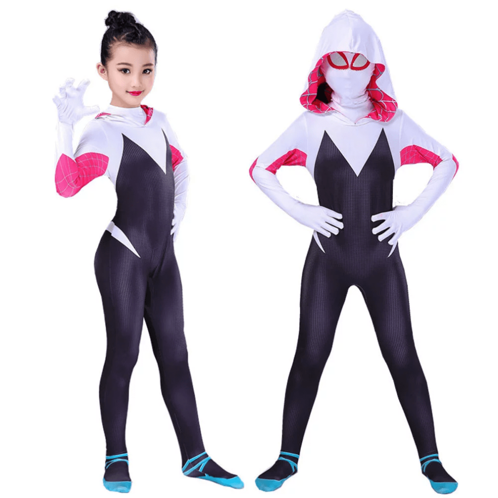 (blackspider, 6/7T-M-130) Spider Costume for Girls Superhero Costume Suits Girls Superhero Cosplay Costume Girls Cosplay Jumpsuit 3D Style