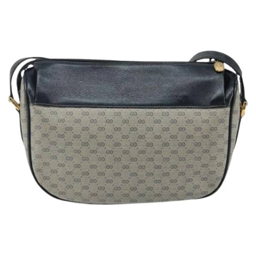 Gucci Vintage Pre-owned Læder Cross Body Taske - Vintage - Dame - Blå - ONE SIZE - Læder