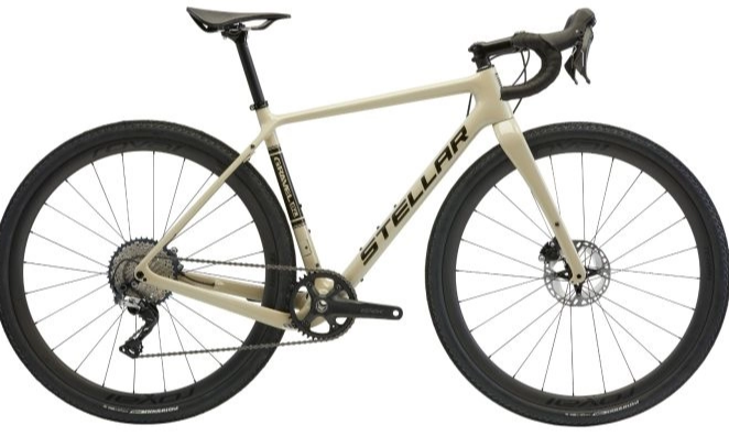 STELLAR - Gravel SL Carbon - White - Roval Terra CL - 49 cm - Sand.