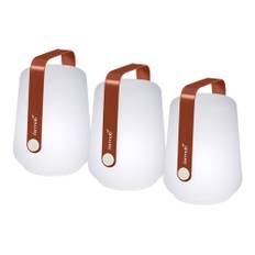 Fermob - Balad Lamp 12 cm 3-pack Red Ochre 20 - Udendørs bordlamper - Tristan Lohner - RØD