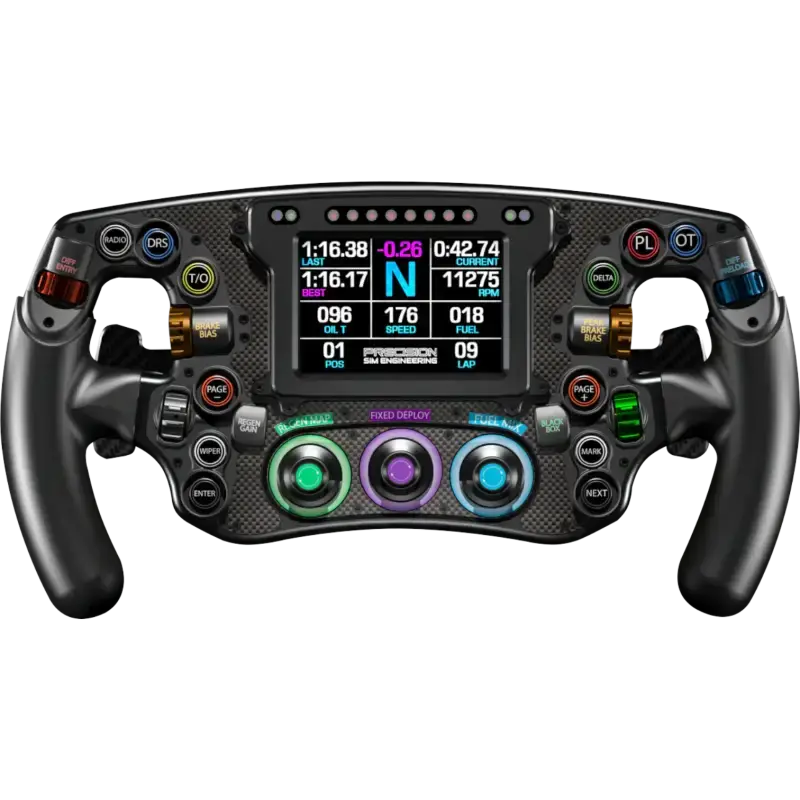 Precision Sim Engineering GPX Steering Wheel (F1 Wheel add-on) - Dual clutch / None