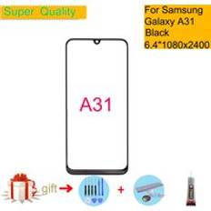 Ersättning för samsung galaxy a31 pekskärm frontglas panel lcd yttre display lins a31 a315 sm-a315f/ dsn frontglas - Med gåva