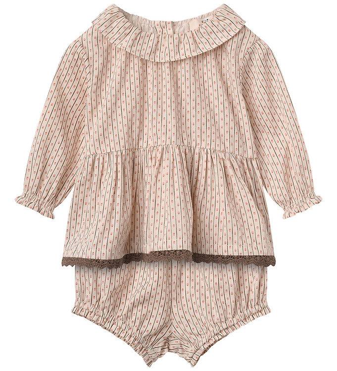Copenhagen Colors Sæt - Bluse/Bloomers - Sand Flower Print - Copenhagen Colors - 1½ år (86) - Bluse