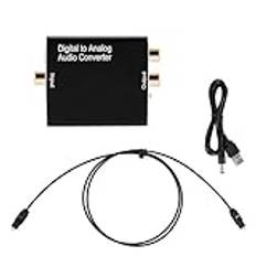 Vervmczn Digital Till Analog Audio Converter, Digital SPDIF Optisk Till Analog L/R & 3,5 mm AUX Stereo Audio Adapter