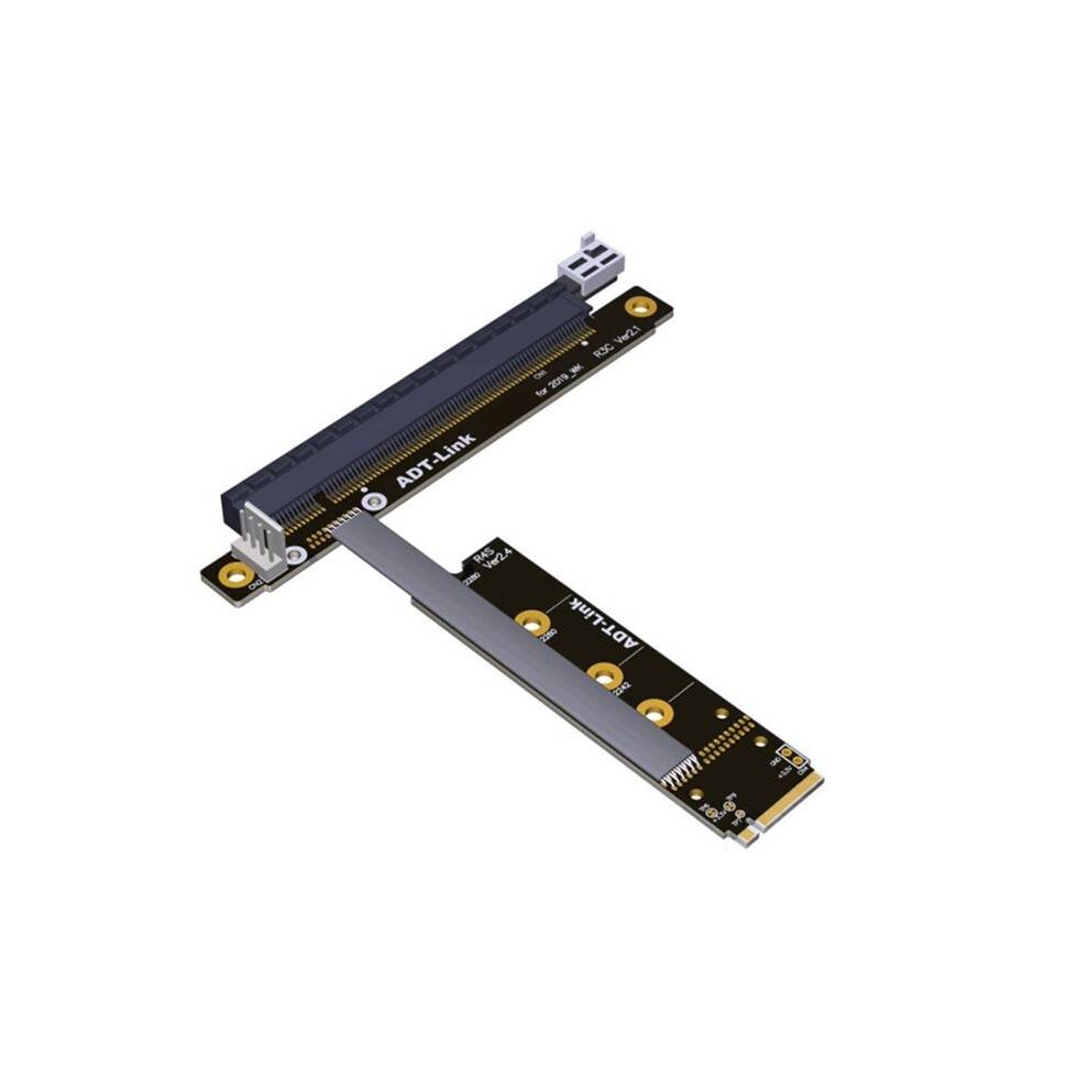 M.2 Nvme to Pcie 4.0 X16 Extension Cable 25cm Gen4/3 Riser Adapter Jumper Cable for GTX RTX Video Card BTC