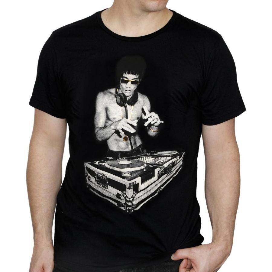 Bow & Arrow Herr Bruce Lee Dj Scratch T-shirts, Cream Soda cm svart