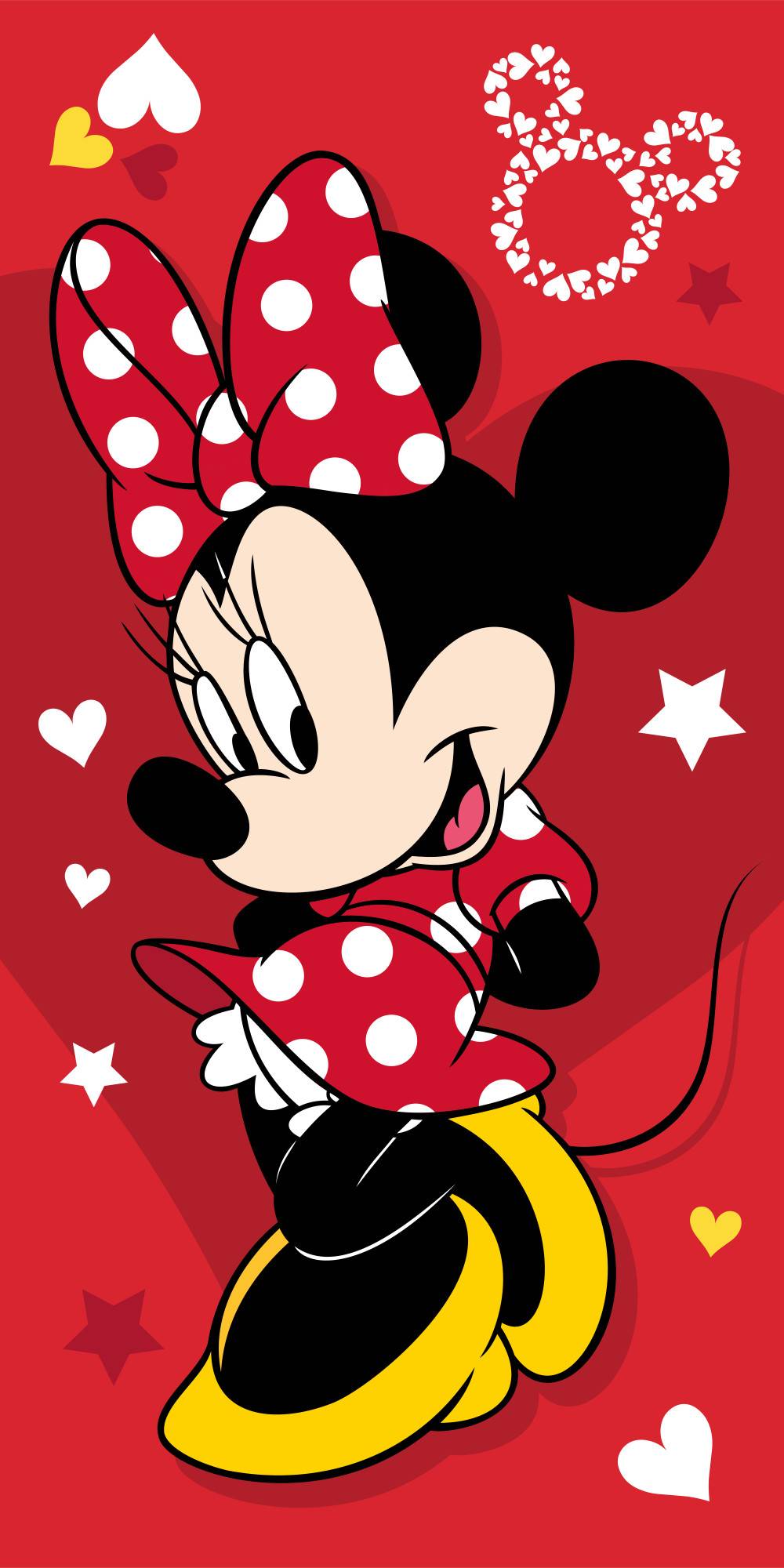 Disney Mimmi Pigg Pretty in Red badhandduk, strandhandduk 70x140 cm