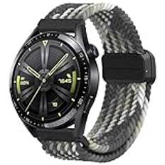 Armband för Huawei Watch GT4 46 mm/GT3 46 mm/GT2 46 mm, 22 mm magnetiskt band justerbar nylonersättning för Huawei Watch GT4 Pro/GT3 Pro/GT2 Pro/GT2e/Galaxy Watch 3 45 mm/Galaxy Gear S3