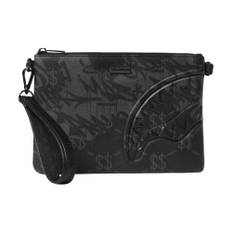 SPRAYGROUND, Taske, Herre, Sort, ONE SIZE, Uld, Sort skuldertaske med lynlåslukning