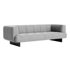 HAY Quilton Lift 3 Seater Black WB. Lacquered Oak & Hallingdal 130