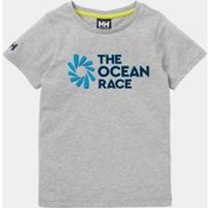 Helly Hansen Barn Och Junior Ocean Race Bomulls T-shirt Grå 152/12