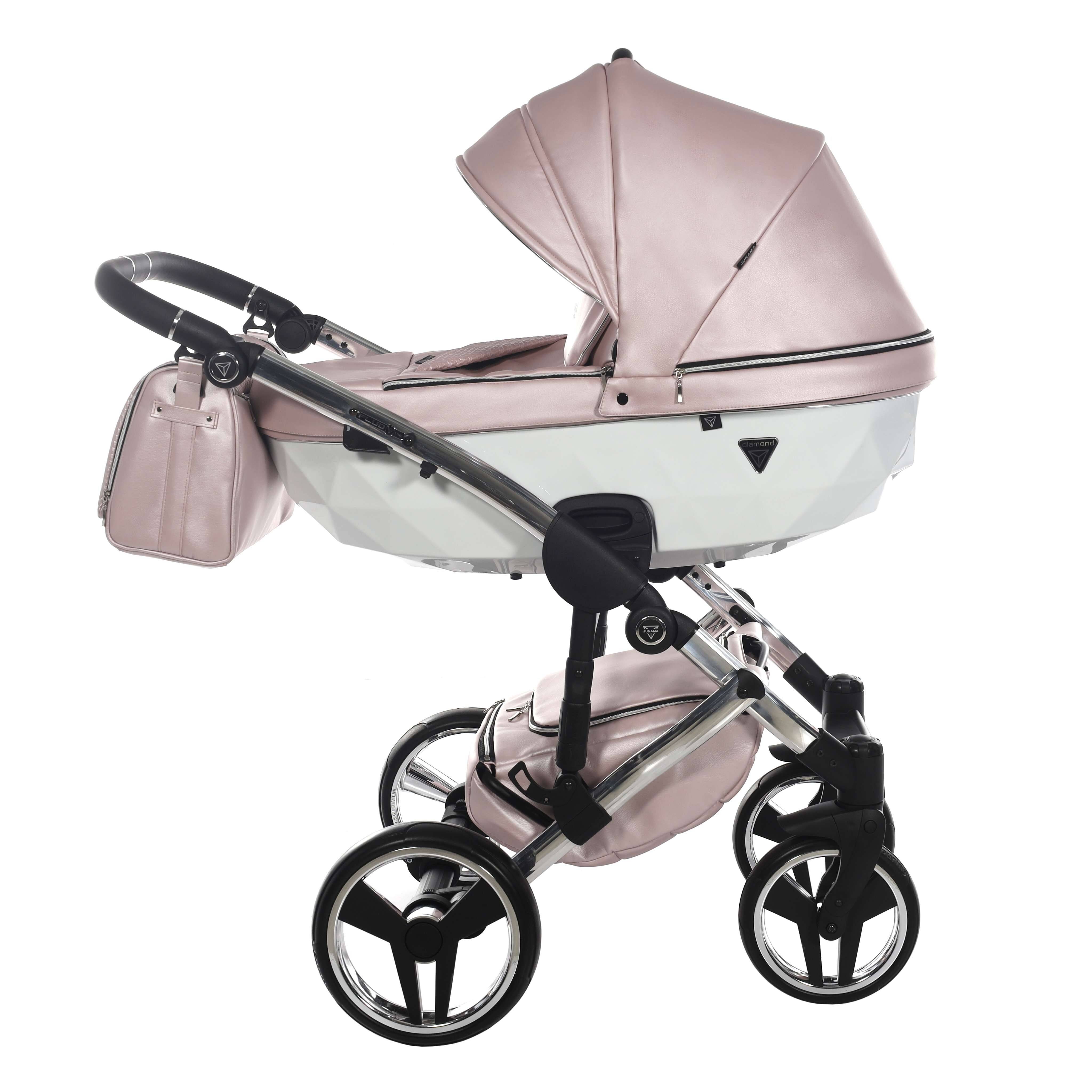 Junama Fluo Line Barnvagn V3 - Rosa vit