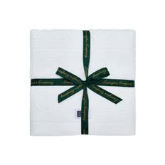 Lexington Velour logo handduk 50x70, set med 4, vit