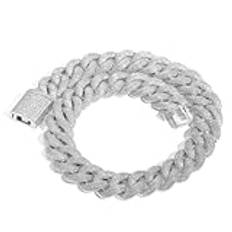 Girls accessories Extra Shiny Iced Out Miami Cuban Link Chain Halsband, Bredd 25MM Men Cuban Link Chain, 16-24 Inch Solid Tjock Big Hip Hop Cuban Chain Chain för män, presentförpackning ingår Holiday