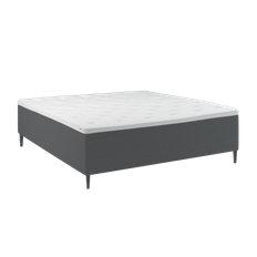 Kinnabädden - Venus Seamless Ramsäng Anthracite 160 Medium/Fast Rundat Träben Svart 19cm från Sleepo - Grå (160x200)