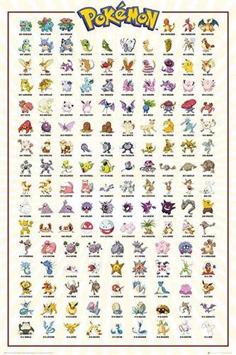 Pokemon - Kanto 151 Plakat 91,5x61cm