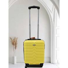 Fashion Textured Cabin Suitcase WIZZAIR Size 40x30x20cm ABS - Yellow - 18 inch