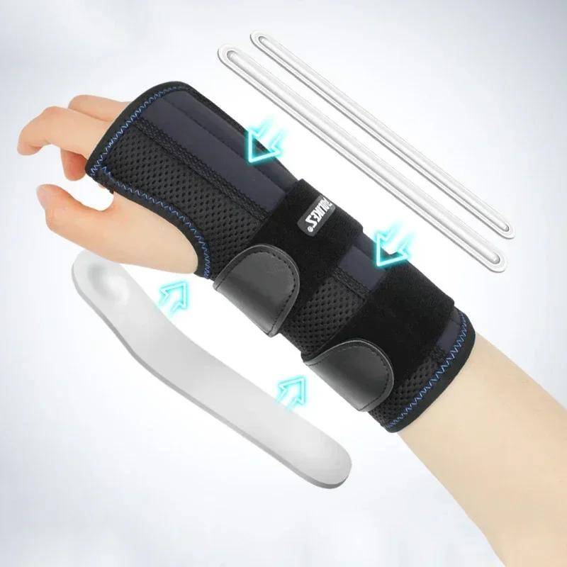 1PCS Wrist Brace for Carpal Tunnel Relief Night SupportSupport Hand Brace with 3 StaysAdjustable Size Wrist Support Splint L