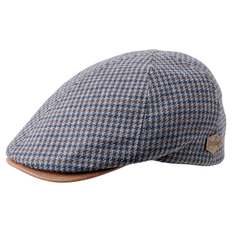 MJM Hats MJM Broker 32 Wool Mix Blue Check Sixpence, 62 (XL) / Blå / Sixpence