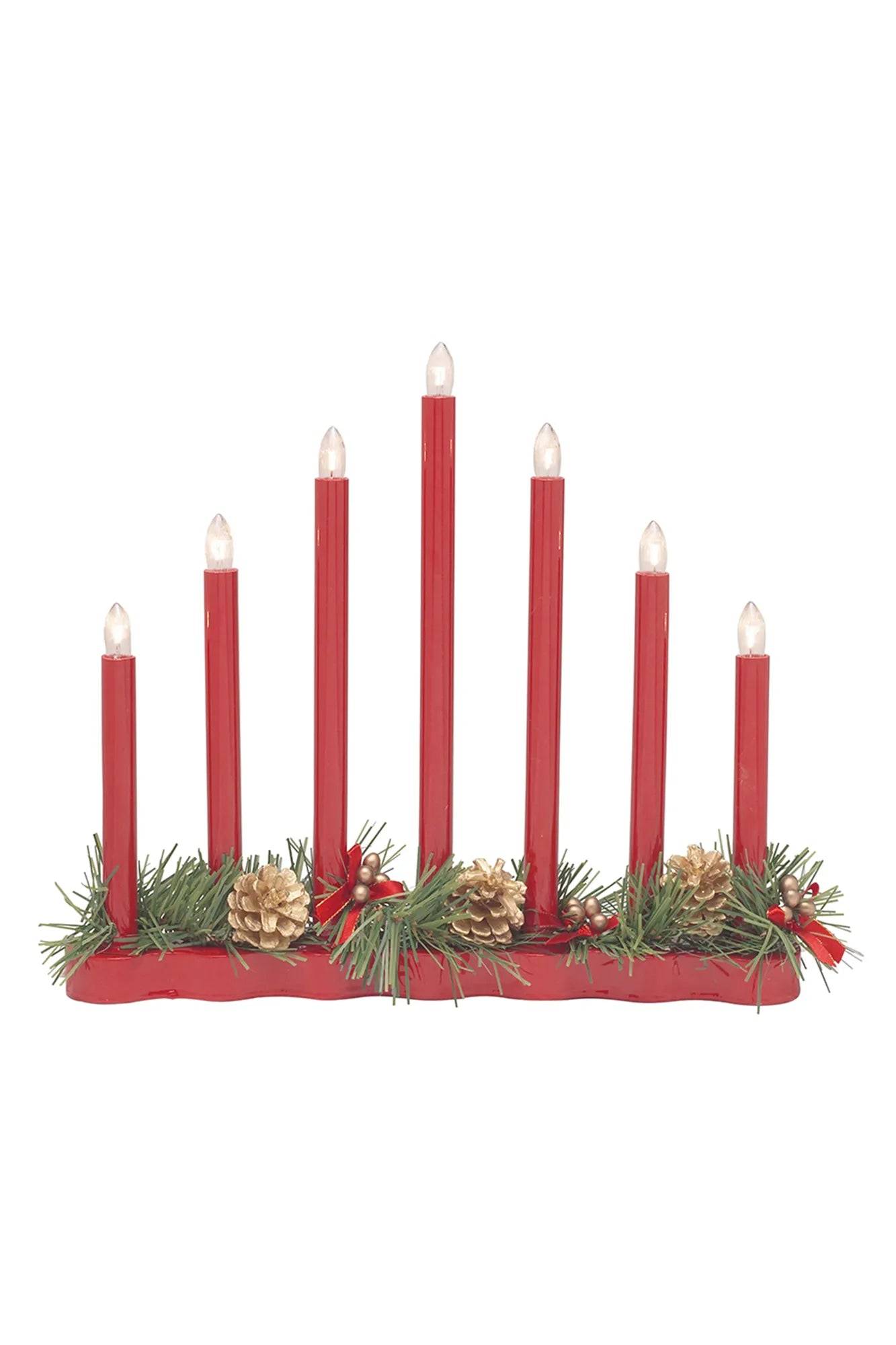 Hol Adventsljusstake Röd