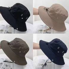 1 Piece 2025 New, Mountain Style Camping Drawstring Bucket Hat, Sun Protection Hiking Sunscreen Outdoor Mountaineering Fishing Hat, Western Cowboy Hat - Multi-color - one-size