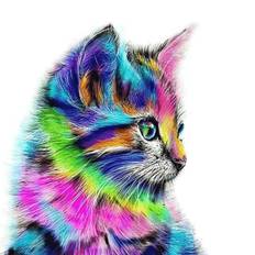 Katte motiv 5D diamond paint – 40 x 40 cm