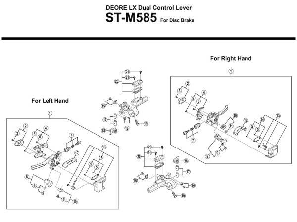 Shimano växelreglage enhet höger till ST-M585