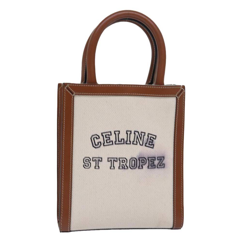 Celine Vintage Handbag Stl. - Handväskor Från Magasin - White (W 17cm x H 20cm x D 5cm)