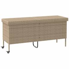 Dynbox med hjul Beige 160x55x75 cm konstrottning