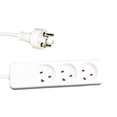MicroConnect Dansk EDB 230V 3-stikdåse med EDB jordstik | Hvid | 2, | PRIS-MATCH