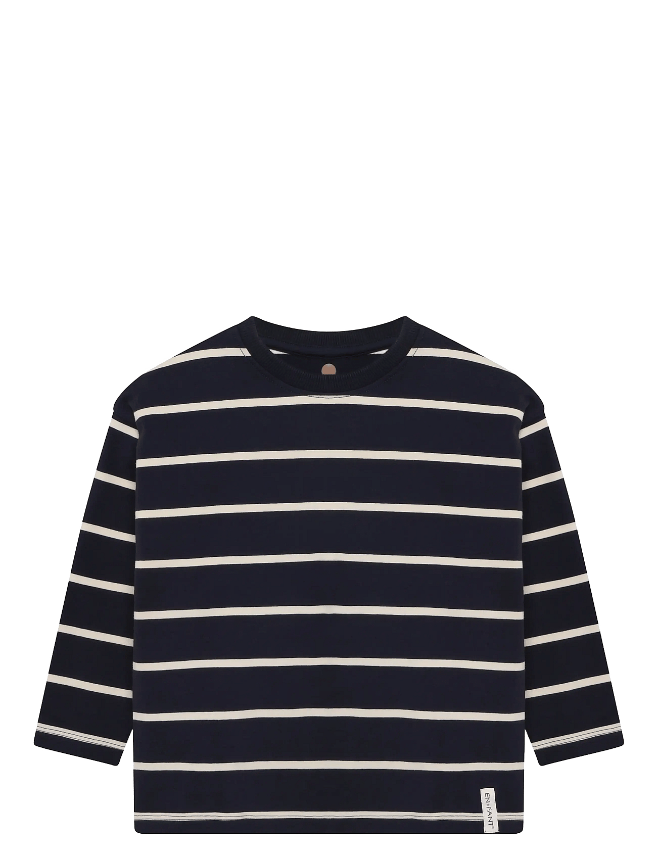 En Fant T-Shirt Ls Stripe Oversize - Navy - 110