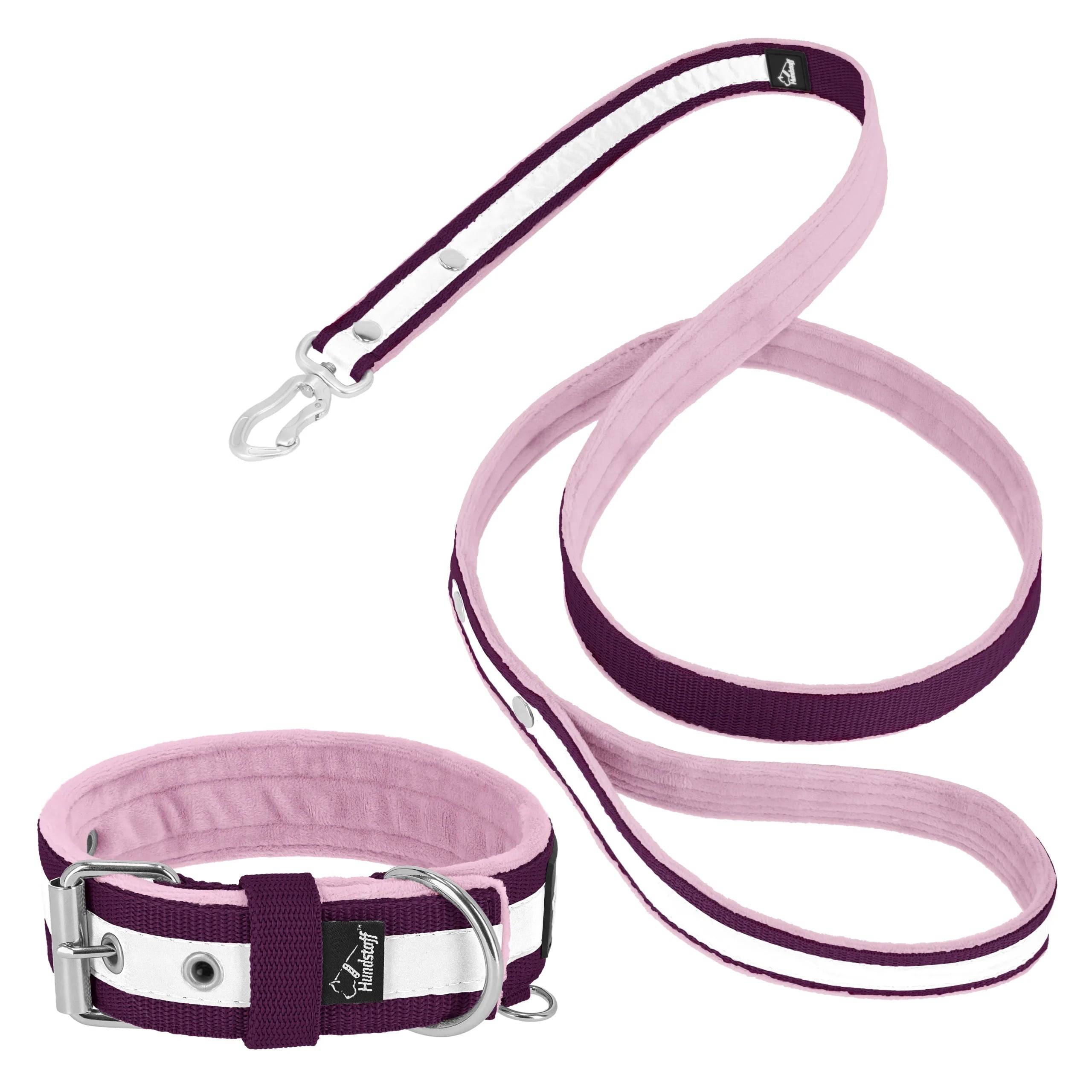Active Safe Set Plum - Active halsband & koppel med reflex - Default Title