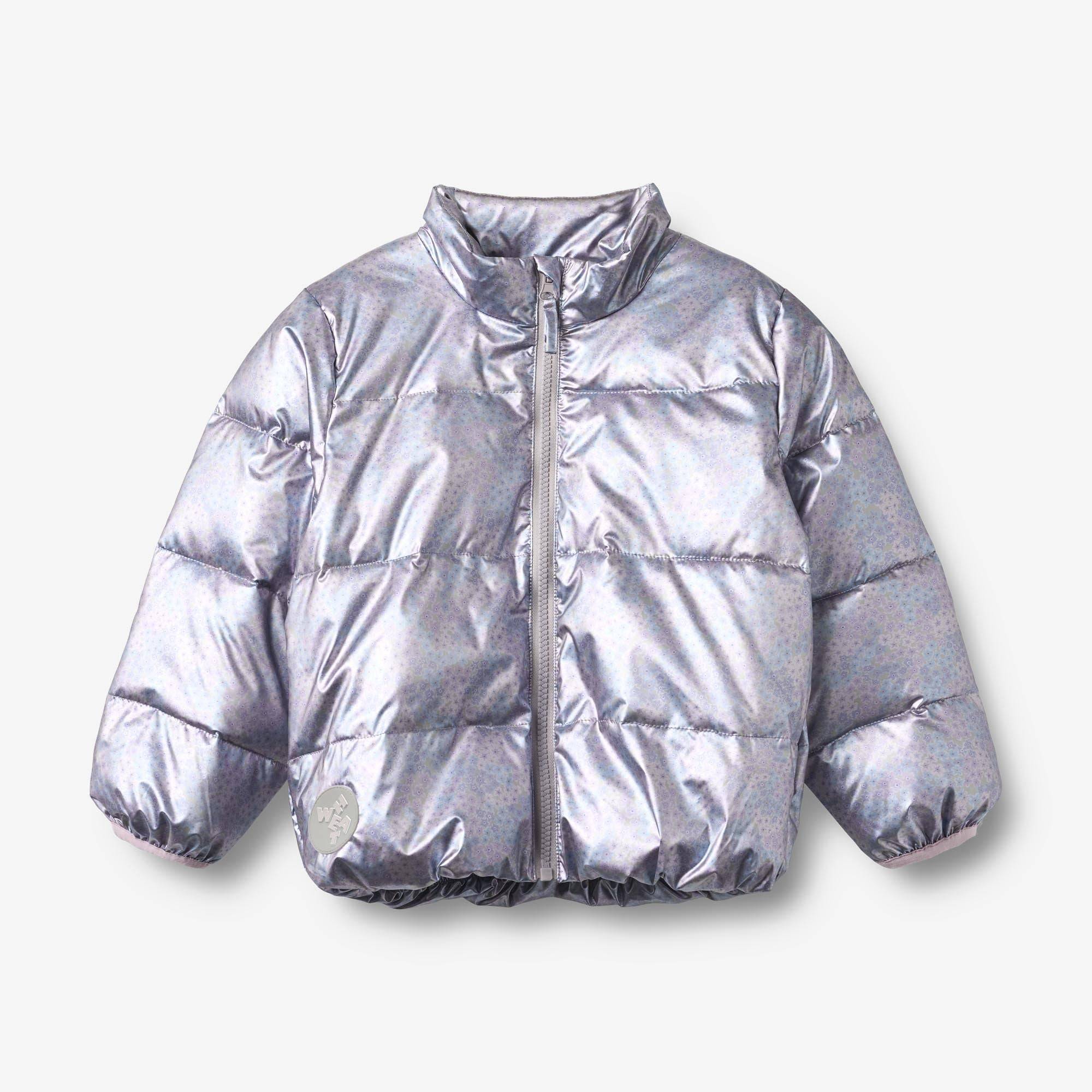 WHEAT® - Letvægts Pufferjakke Ullu - silver sky flower - Str 92.