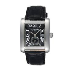 Lancardo Watch Waterproof Leather Band Roman Numeral Calendar Fashion Casual Quartz Business Preset Birthday Anniversary Men's (Black)