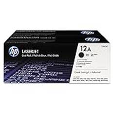 HP Q2612AD 12A original LaserJet tonerkassetter, svart, 2 patroner i ett paket